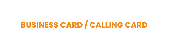BUSINESS CARD calling card